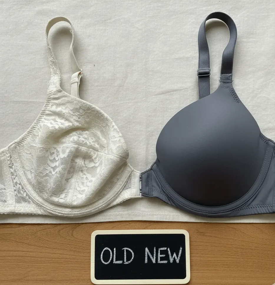 Old vs new bra comparison