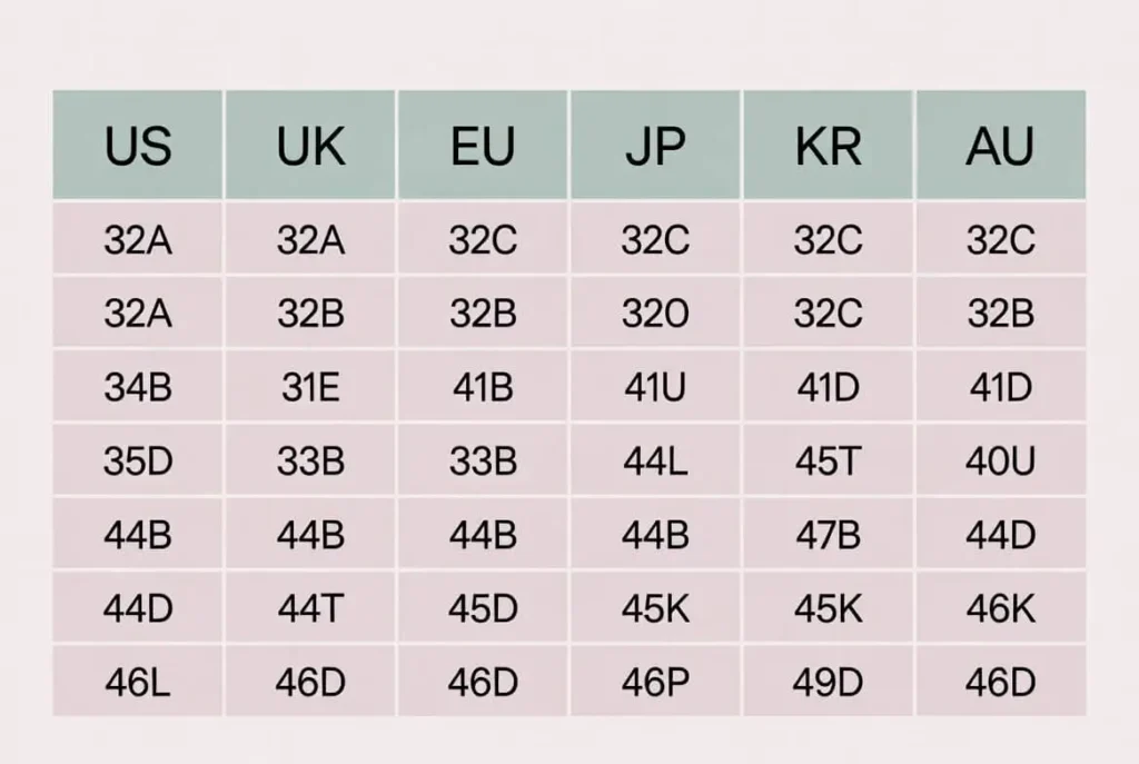 Global Bra Size Converter