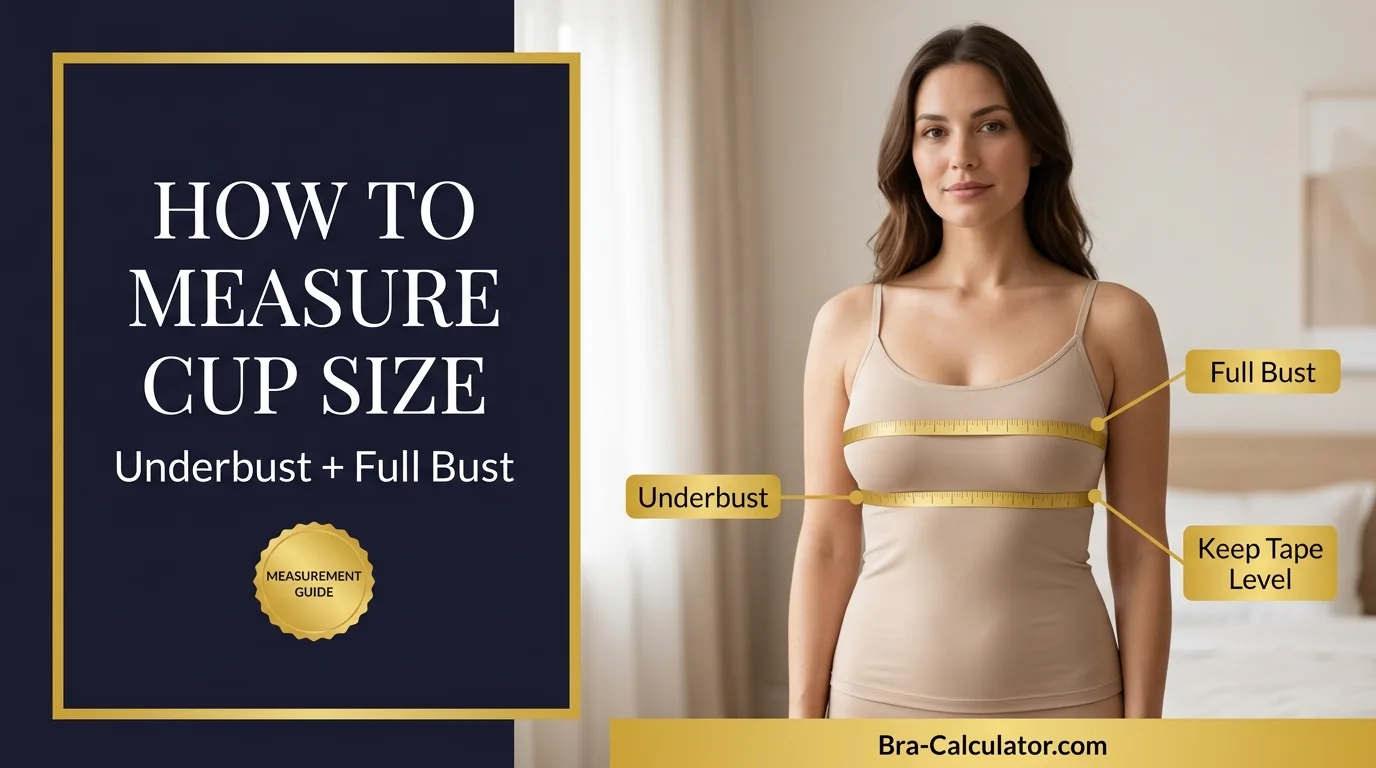 How to measure bra cup size using underbust and overbust measurements