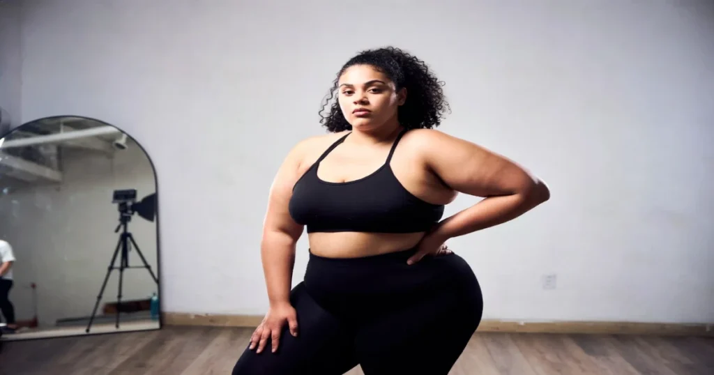 Plus Size Deep Plunge Sports Crop