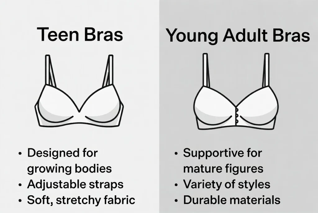 Bra Size Chart by Age with Pictures & Average Trends
