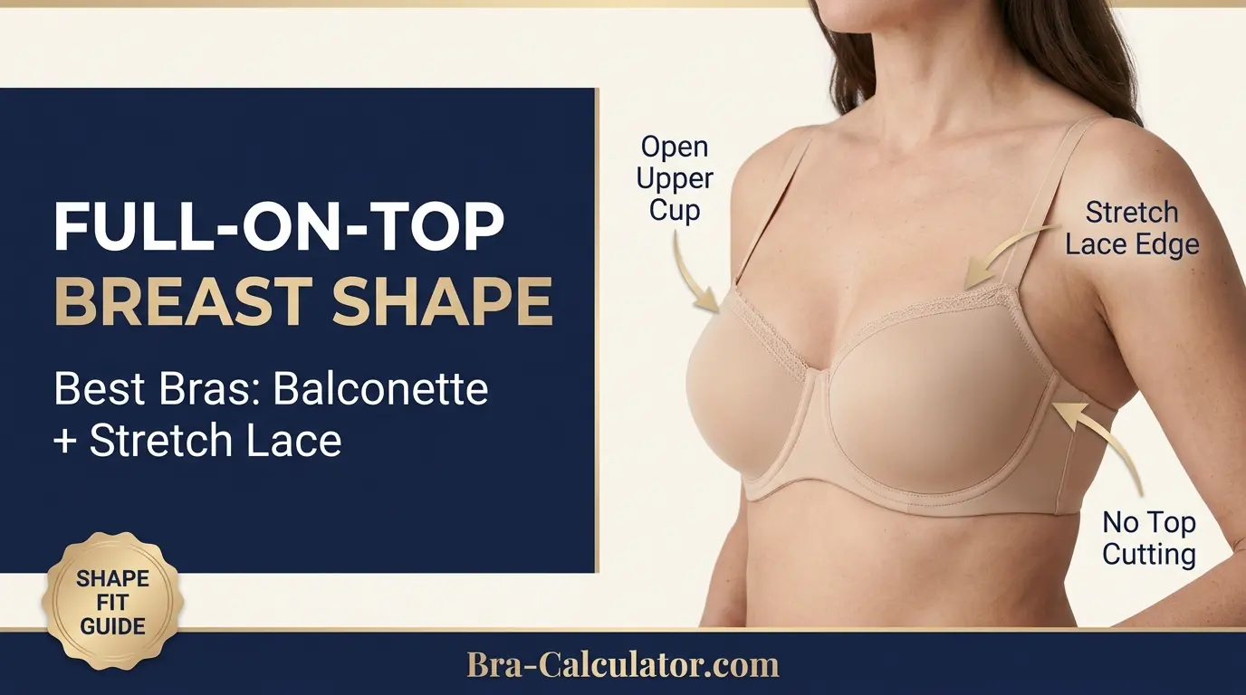 Full-on-top breast shape best bra styles including balconette and stretch lace bras