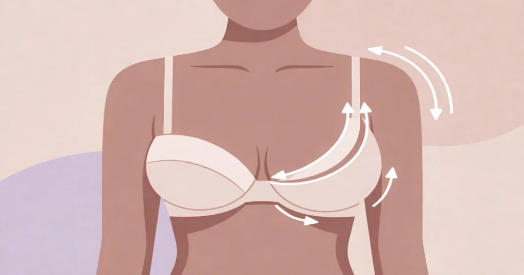 Common bra fit problems including tight bands, gaping cups, and underwire discomfort