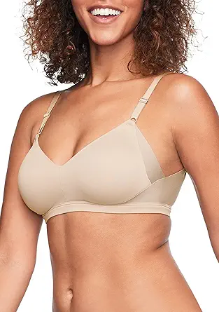 Warner's Womens No Side Effects Underarm and Back-Smoothing Comfort Wireless Lift T-Shirt Bra