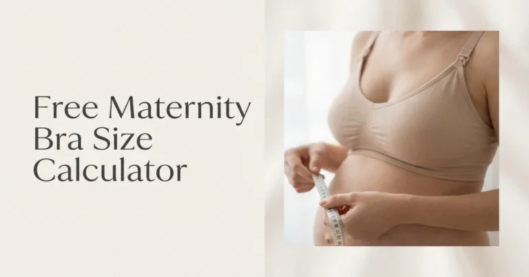 Pregnant woman measuring underbust with tape for maternity bra size calculator in natural light