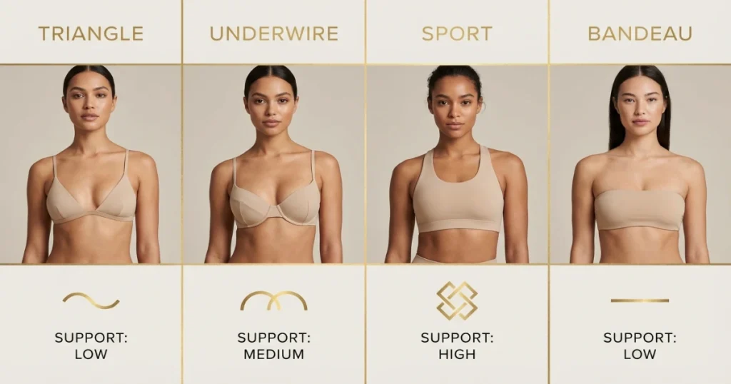 Comparison showing how bikini fabric relaxes slightly when wet