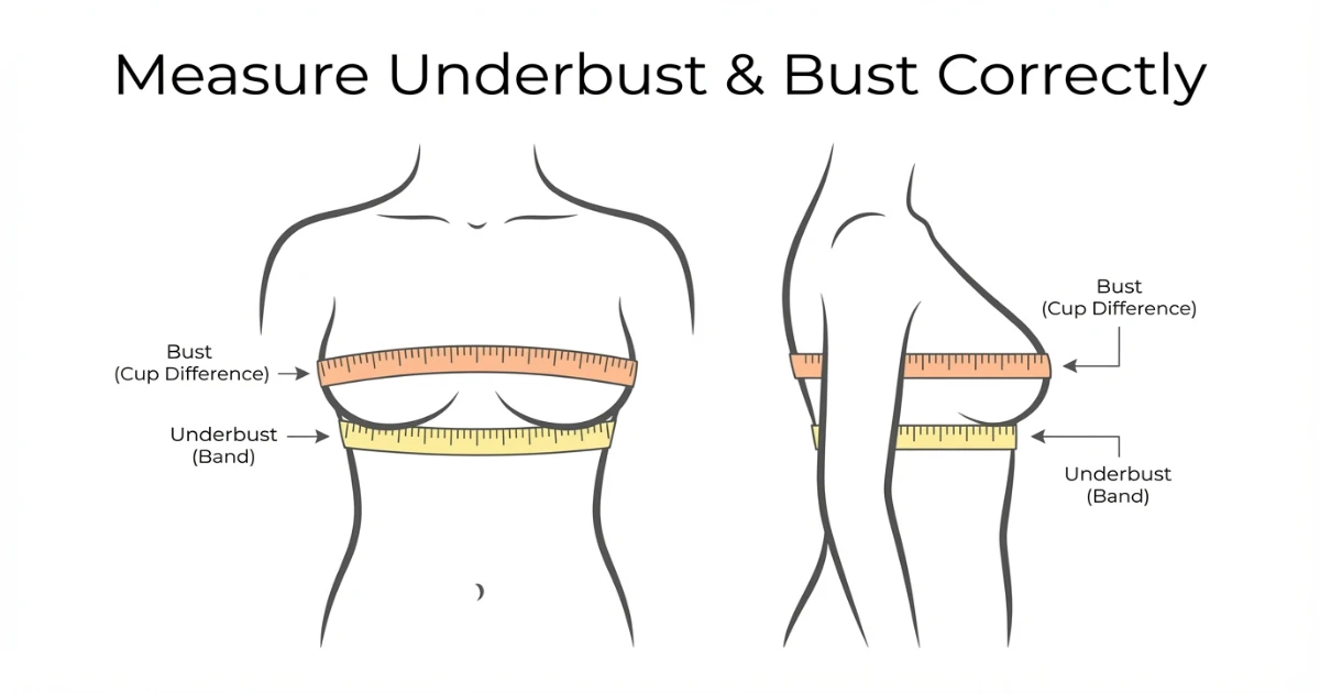How to Measure for 34B bra size