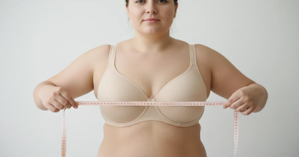 How to measure band size for plus size bras using a measuring tape