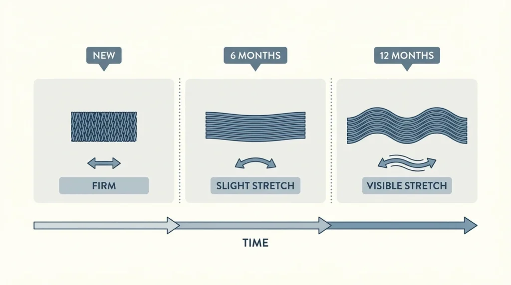 Bra band elastic lifespan comparison over time