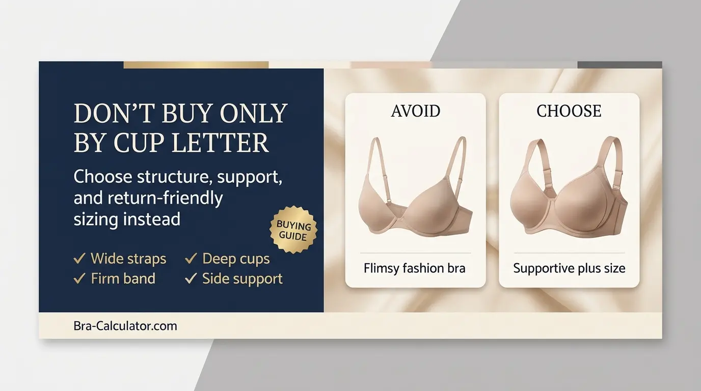 Supportive plus size bra fit test showing level band smooth cups side containment and comfortable straps