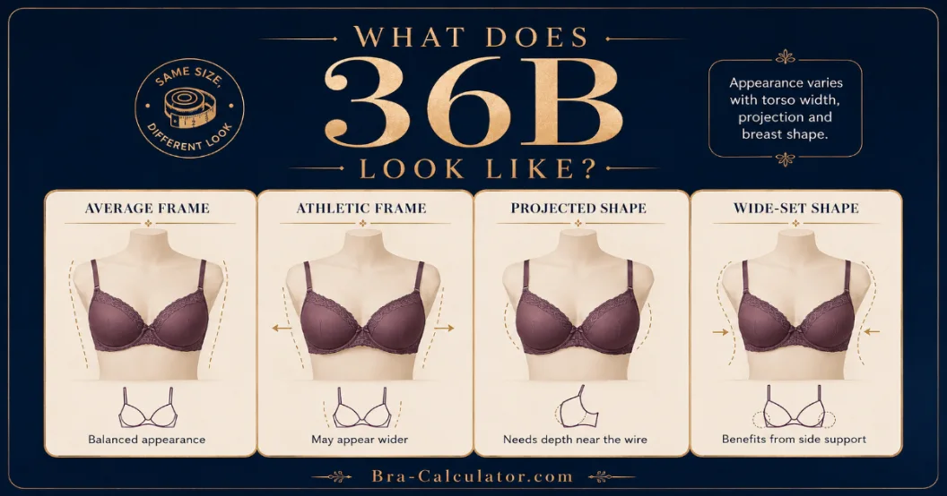 What 36B looks like on average athletic broad and projected body frames