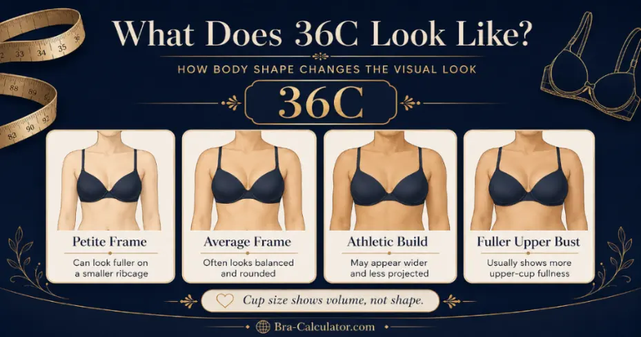 What 36C looks like on average athletic broad and projected body frames