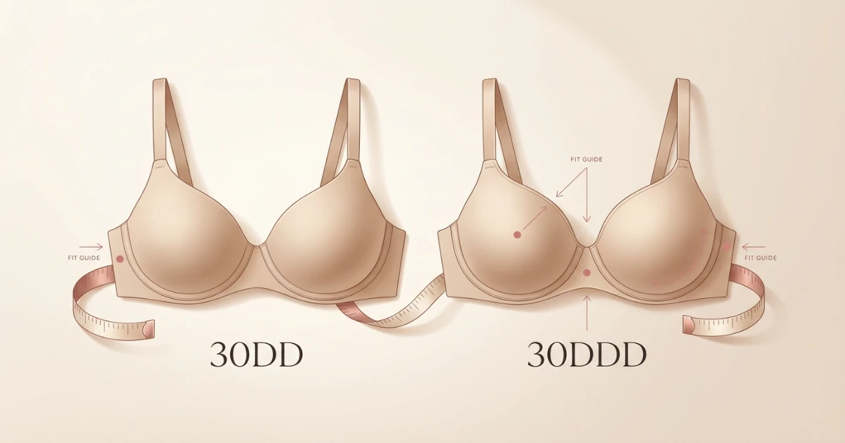 30DD vs 30DDD bra size