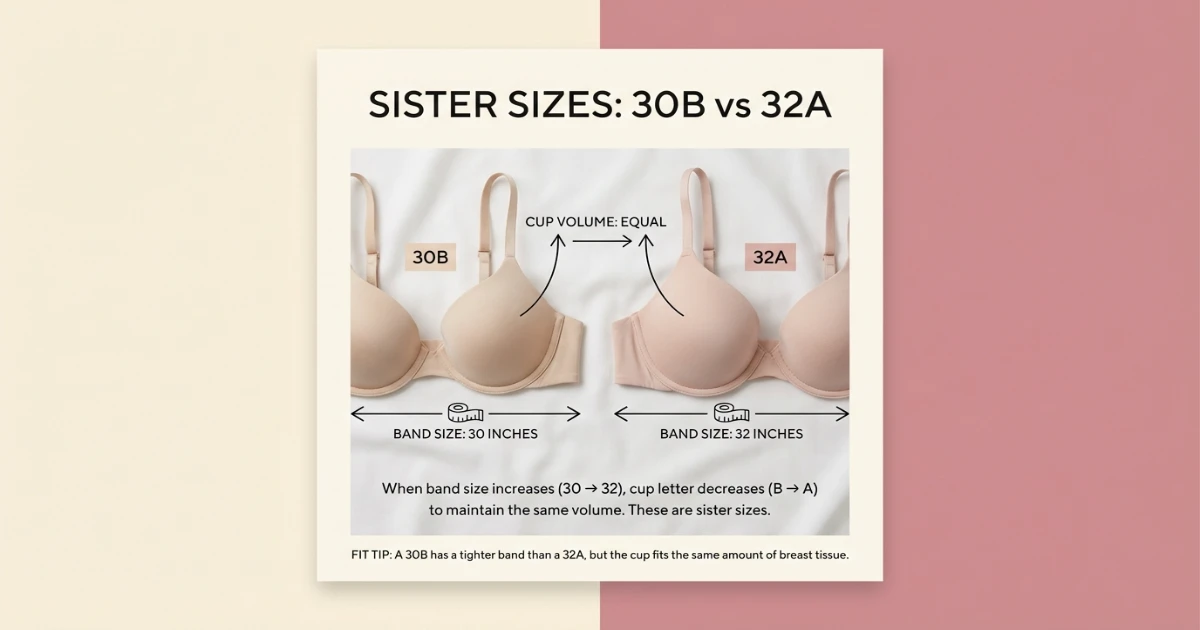 30B vs 32A Sister Size