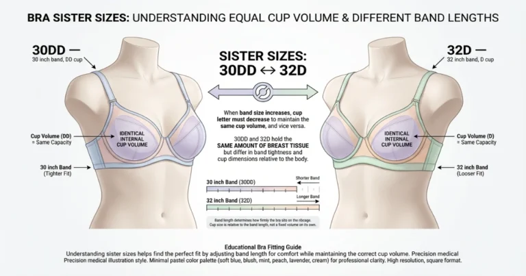 30DD vs 32D sister size