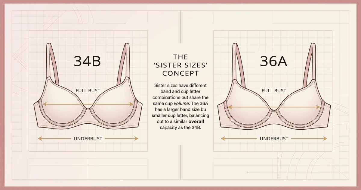 34B vs 36A sister size