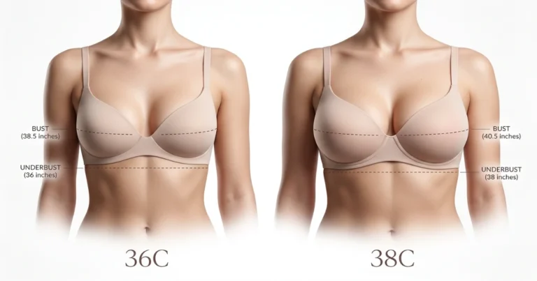 36C vs 38C bra size