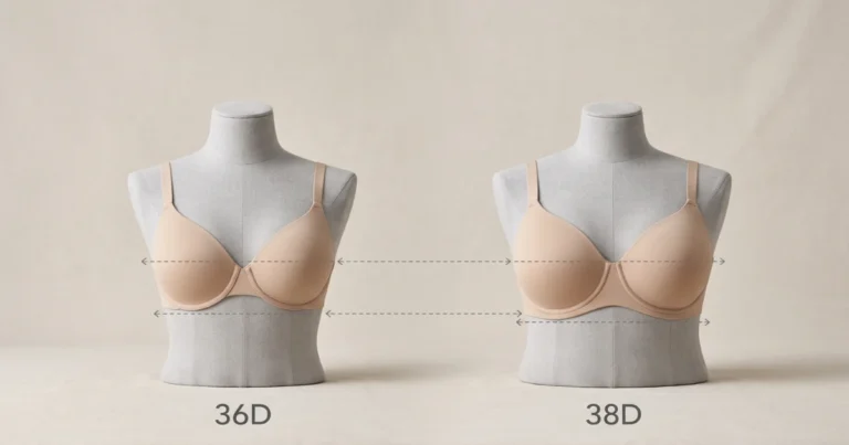 36D vs 38D bra size