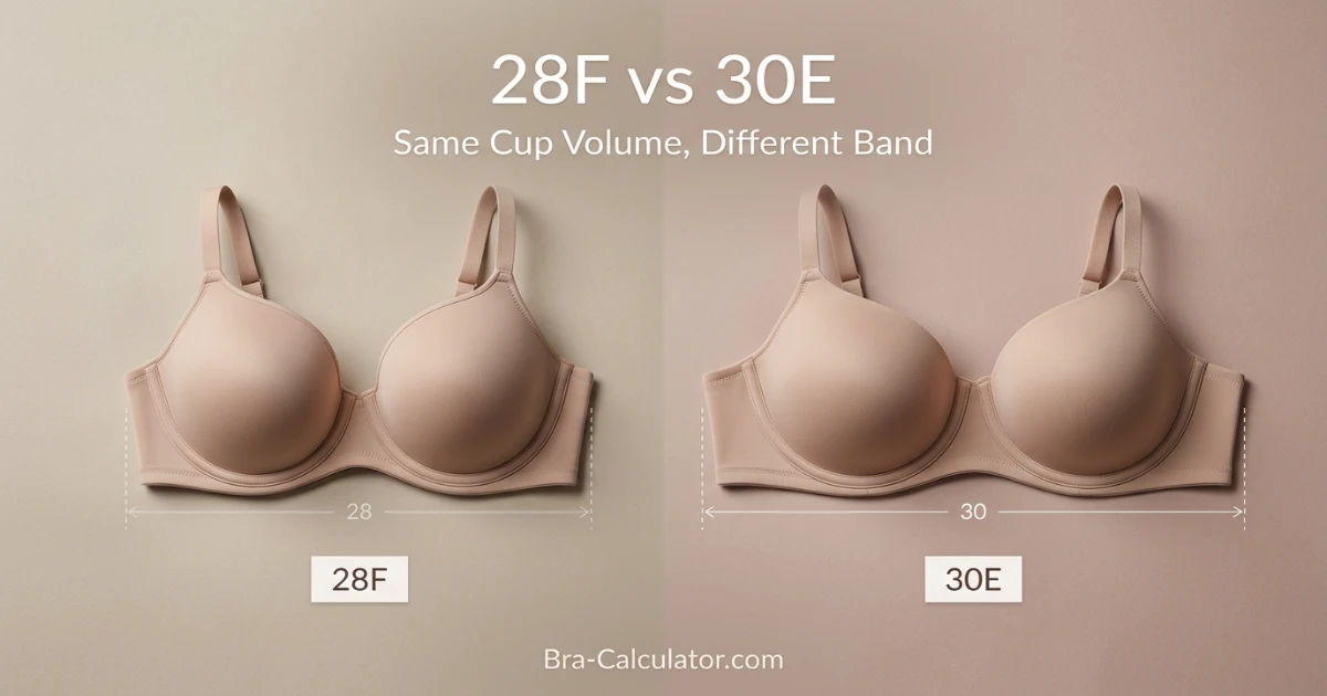 28F vs 30E: Are They Sister Sizes? Same Cup Volume, Different Band
