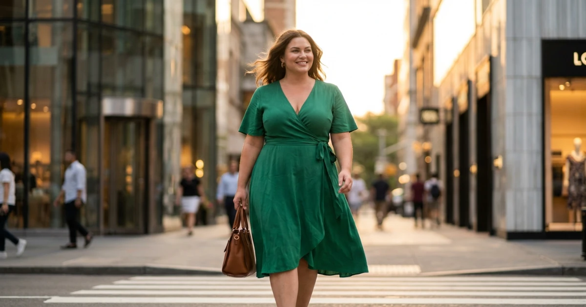 Woman walking in the street with confidence
