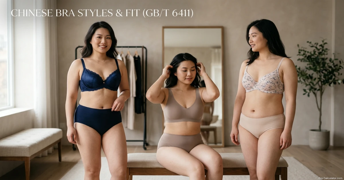 Chinese bra styles from Aimer NEIWAI and Cosmo Lady showing correct Chinese bra sizing and cup fitting