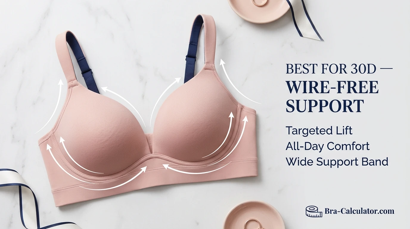Glamorise Women's MagicLift Active Support Wirefree Bra — best for 30D wearers needing structured wire-free support