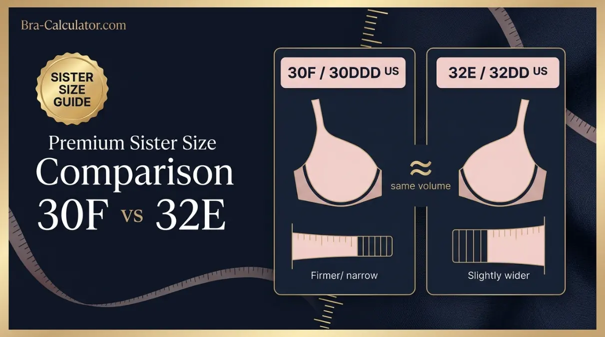 Best 30F vs 32E Guide: Sister Sizes, Same Cup Volume Explained