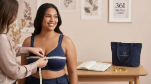 36I bra size measurement infographic showing 31 to 32 inch underbust and 41 to 42 inch full bust with 10 inch cup difference
