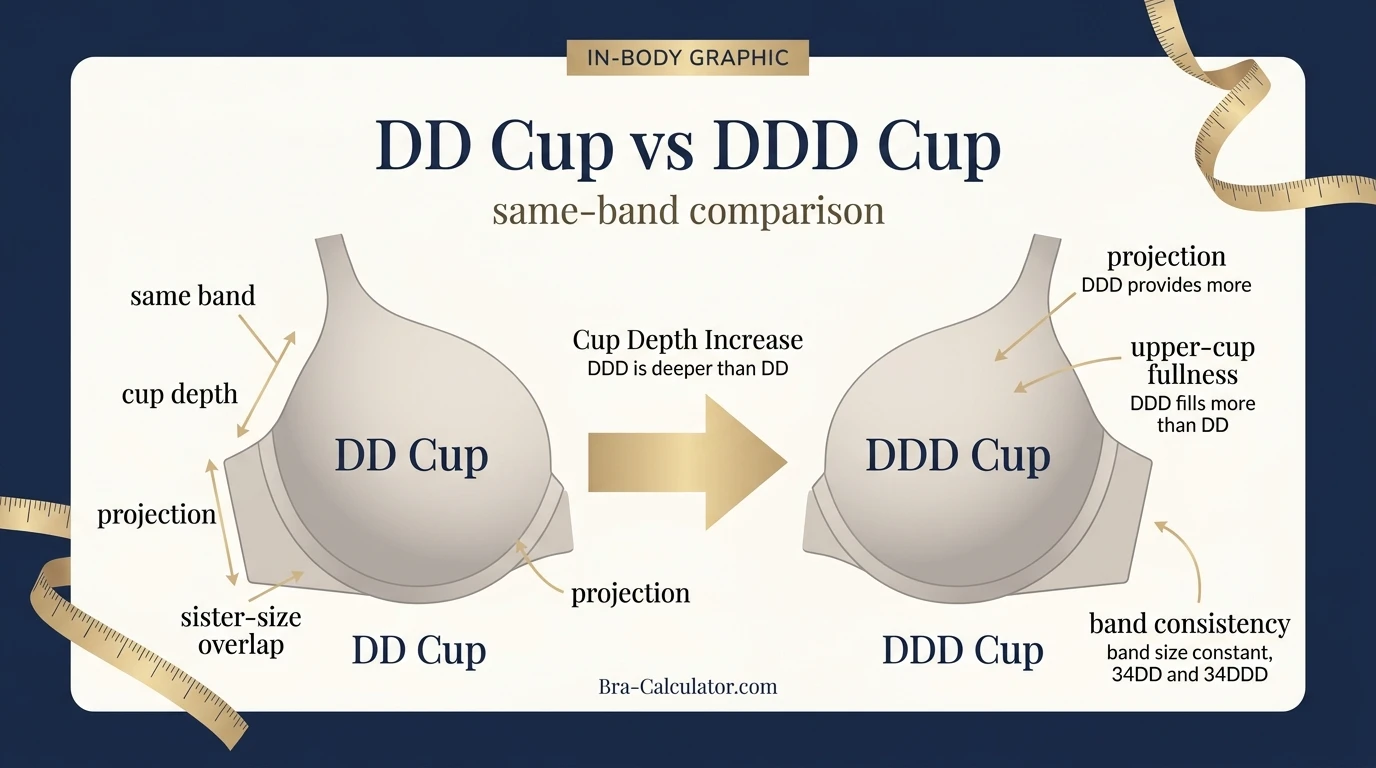 DD Cup vs DDD Cup same-band visual volume comparison infographic
