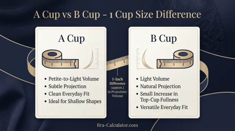 A Cup vs B Cup: Measurements, Fit, Volume & Sister Sizes