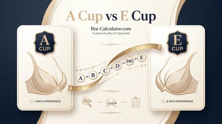 A Cup vs E Cup: Measurements, Fit, Volume & Sister Sizes