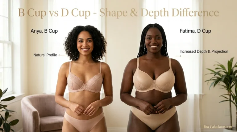 B Cup vs D Cup: Measurements, Fit, Volume & Sister Sizes