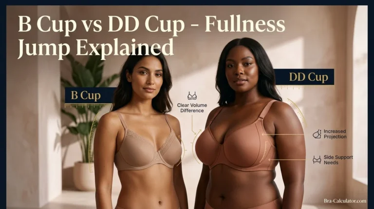 B Cup vs DD Cup: Measurements, Fit, Volume & Sister Sizes