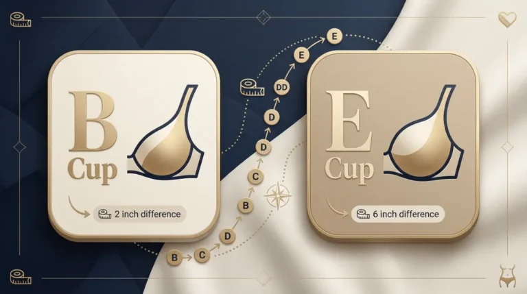 B Cup vs E Cup: Measurements, Fit, Volume & Sister Sizes