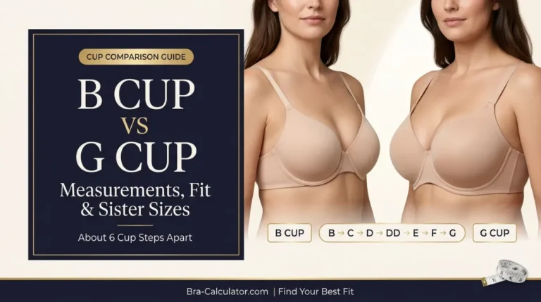 B Cup vs G Cup: Measurements, Fit, Volume & Sister Sizes
