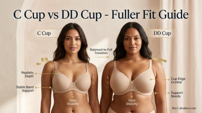 C Cup vs DD Cup: Measurements, Fit, Volume & Sister Sizes