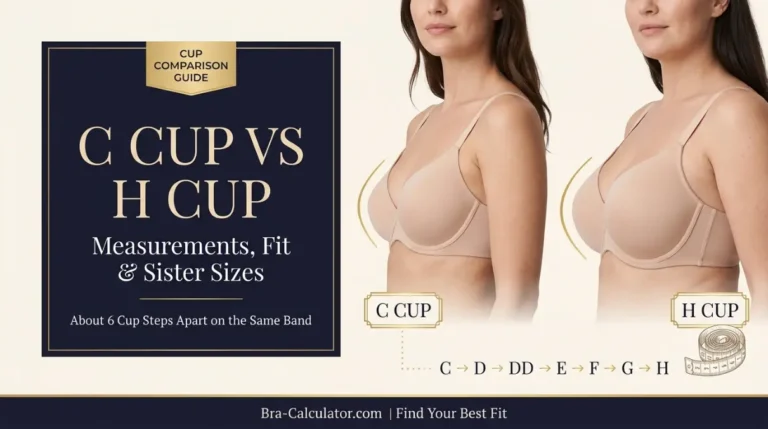 C Cup vs H Cup: Measurements, Fit, Volume & Sister Sizes