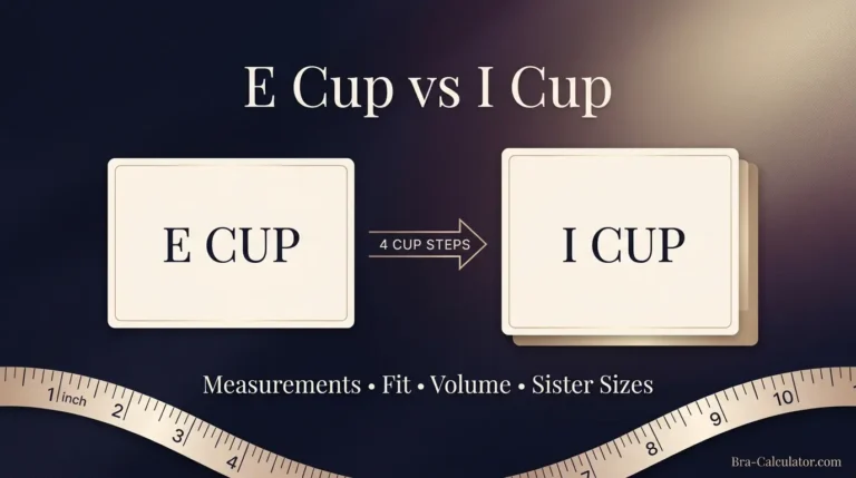 E Cup vs I Cup: Measurements, Fit, Volume & Sister Sizes