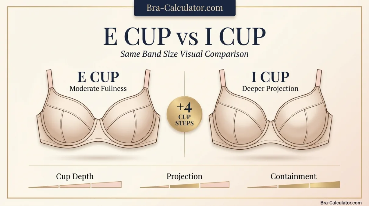 E Cup vs I Cup hero comparison graphic with dark navy and gold branding