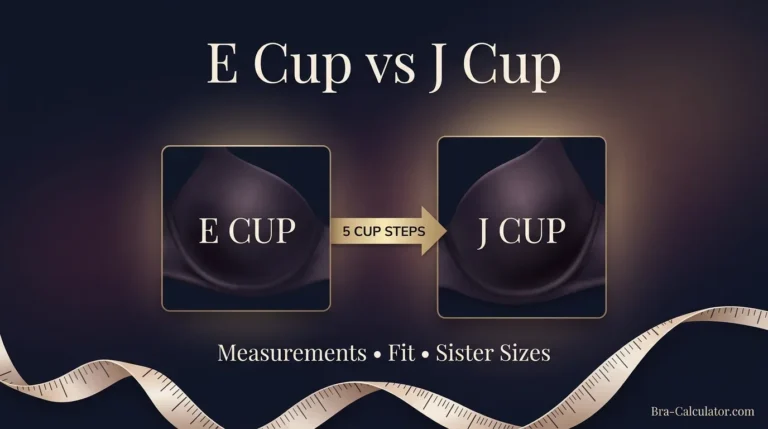 E Cup vs J Cup: Measurements, Fit & Sister Sizes