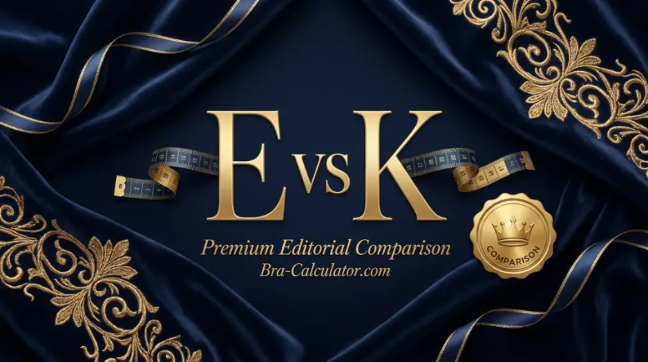 E Cup vs K Cup hero comparison graphic with dark navy and gold branding