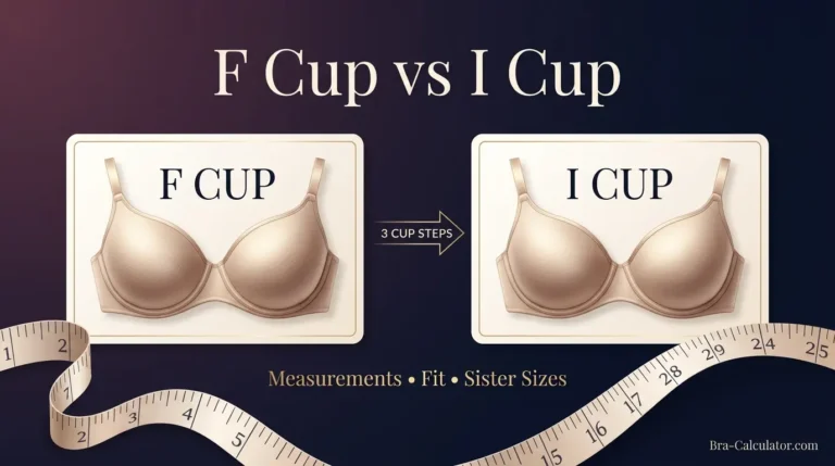 F Cup vs I Cup: Measurements, Fit, Volume & Sister Sizes