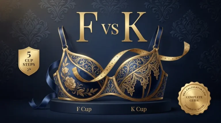 F Cup vs K Cup: Measurements, Fit, Volume & Sister Sizes