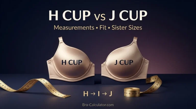 H Cup vs J Cup: Measurements, Fit, Volume & Sister Sizes