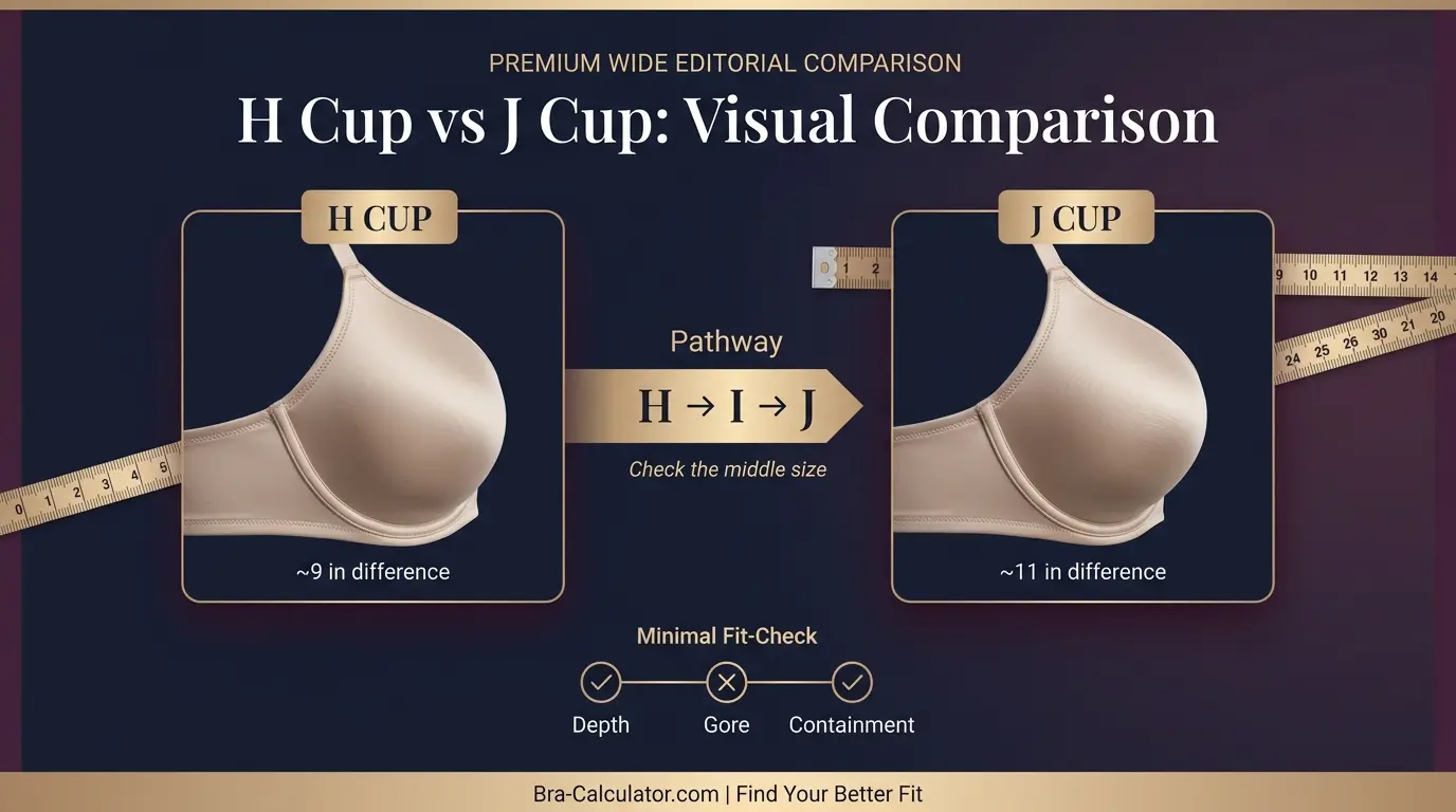 H Cup vs J Cup hero comparison graphic with dark navy and gold branding