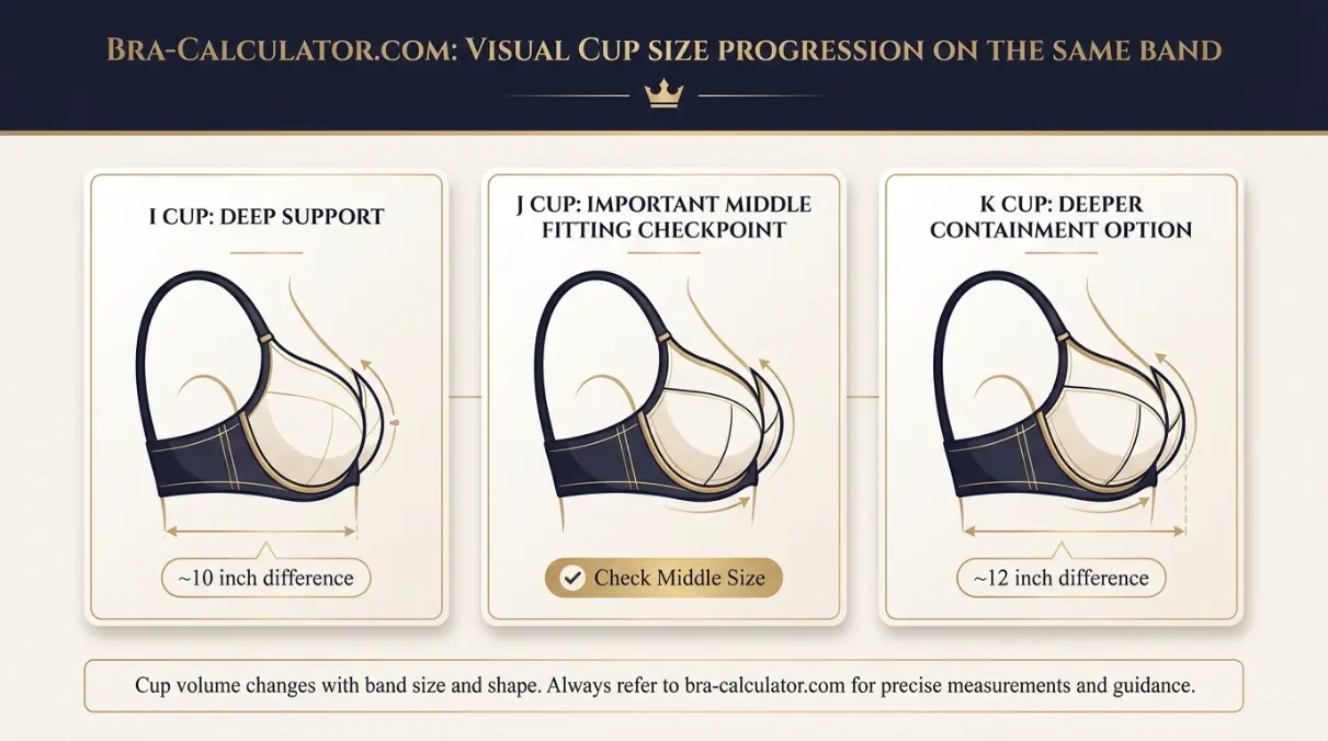 I Cup vs K Cup same-band visual volume comparison infographic