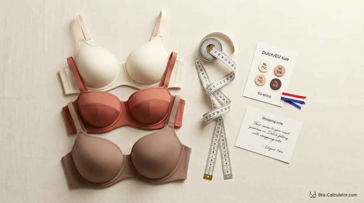 Dutch bra styles from Hunkemoller Marlies Dekkers and HEMA showing correct Dutch EU bra sizing