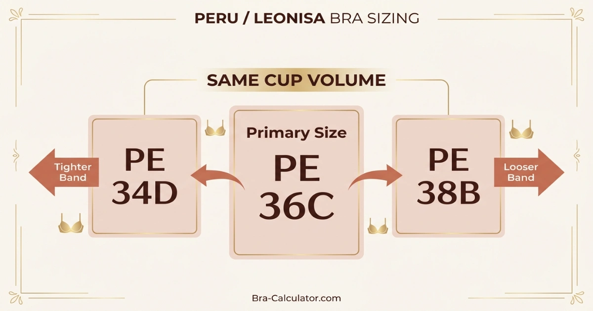 Peru bra styles from Leonisa Koketa Kayser and Triumph Peru showing correct Peru US-style bra sizing and cup coverage