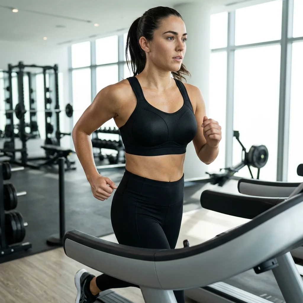 High-impact sports bra for running and gym — encapsulation style for D+ cups