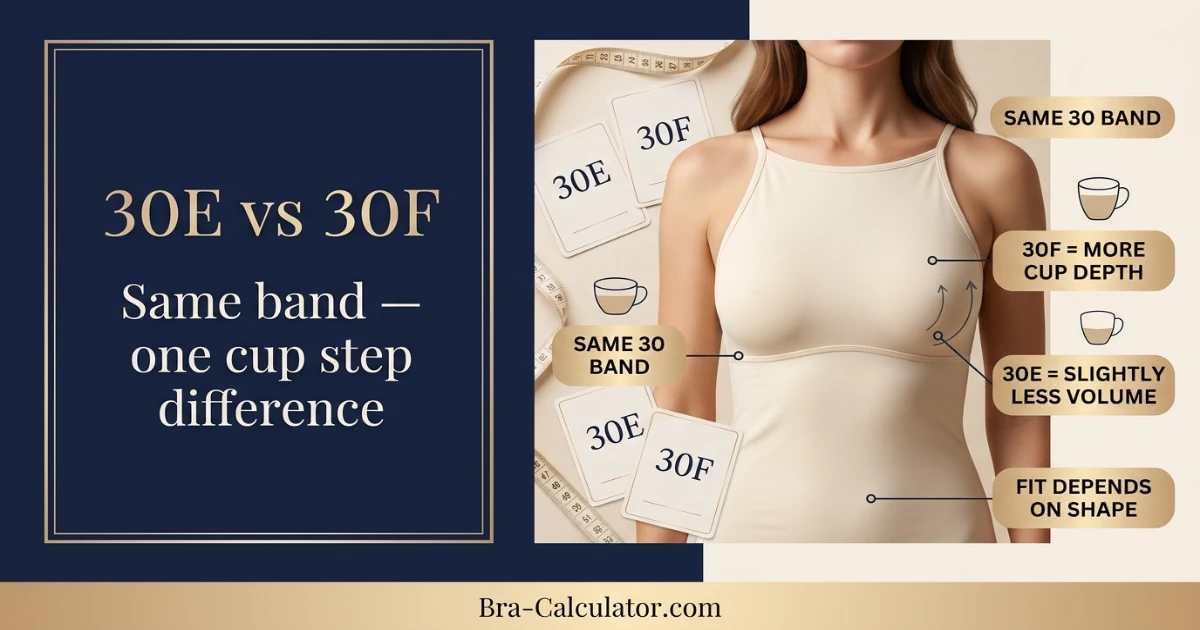 30E vs 30F comparison hero graphic with premium navy and gold styling